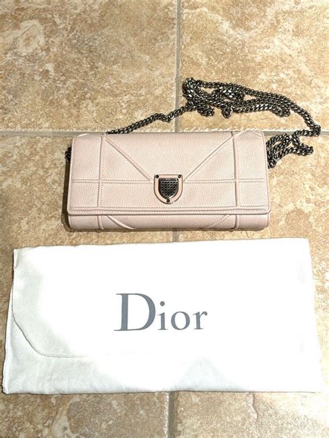 dior diorama wallet on chain gold|authentic dior monogram wallet.